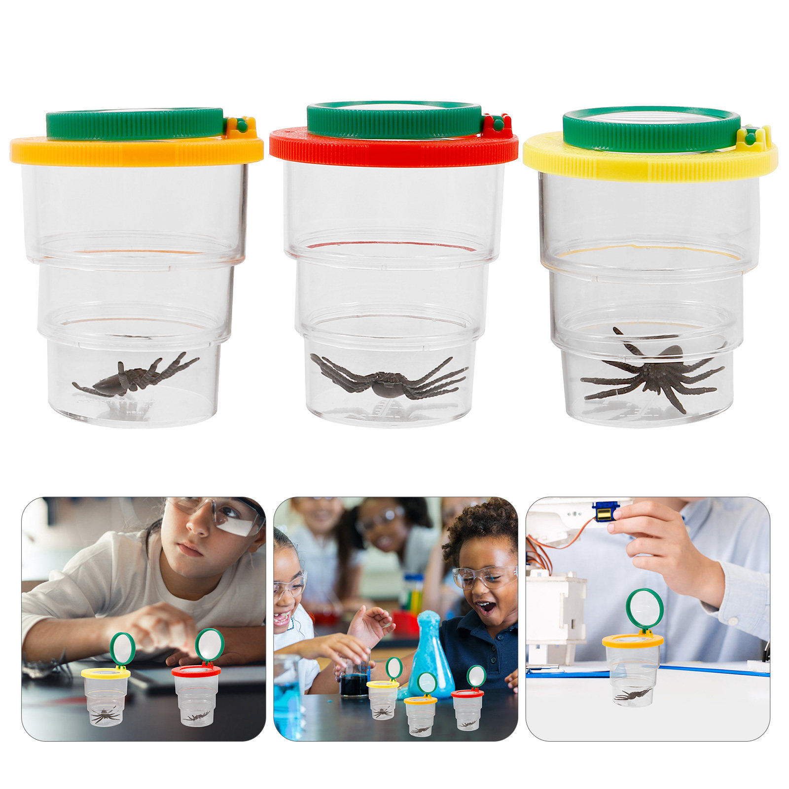 Science Toys - 3Pcs Magnifier Box for Observing Insects