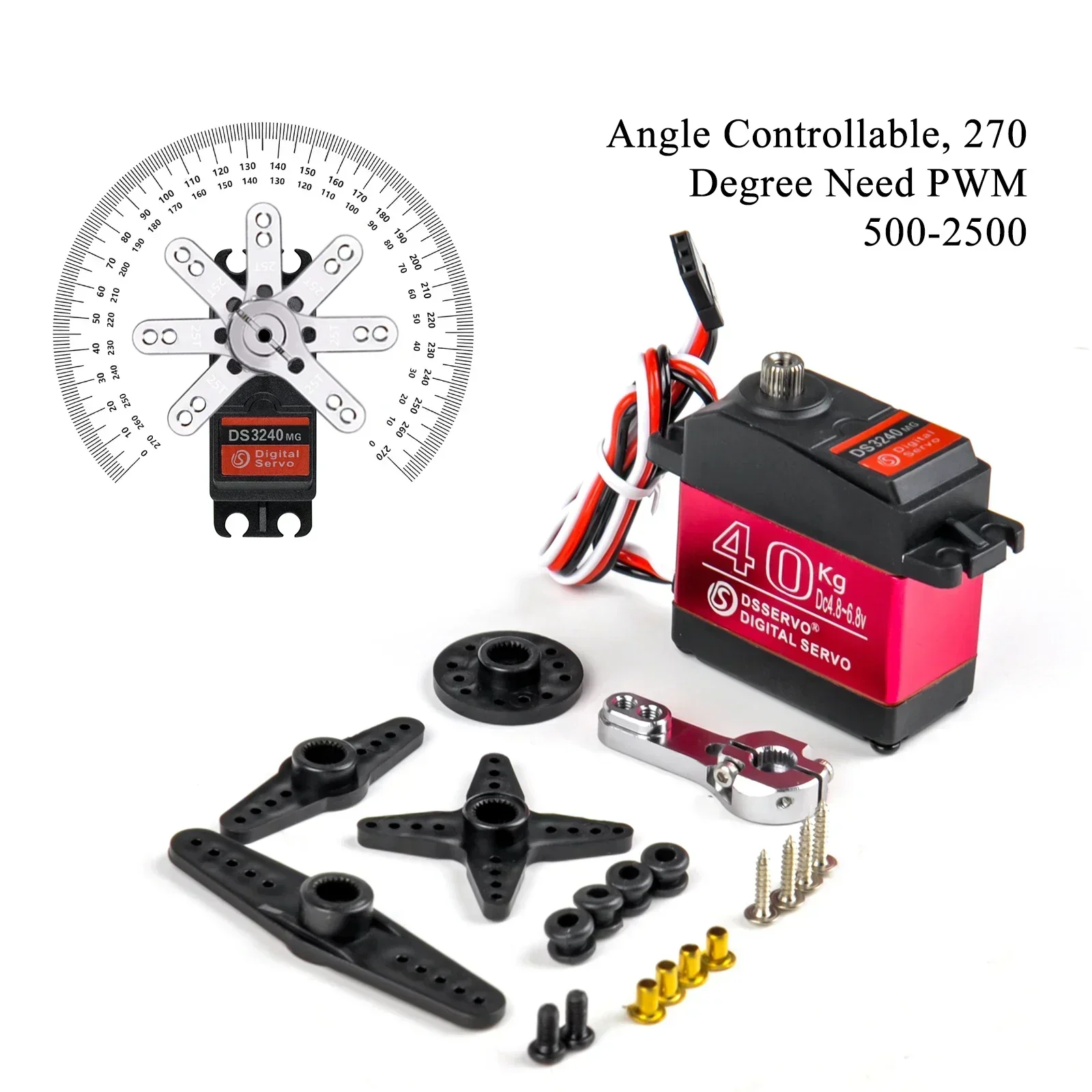 Digital Servo 40KG 180/270 Deg - đánh giá và giá Robot Arm Motor