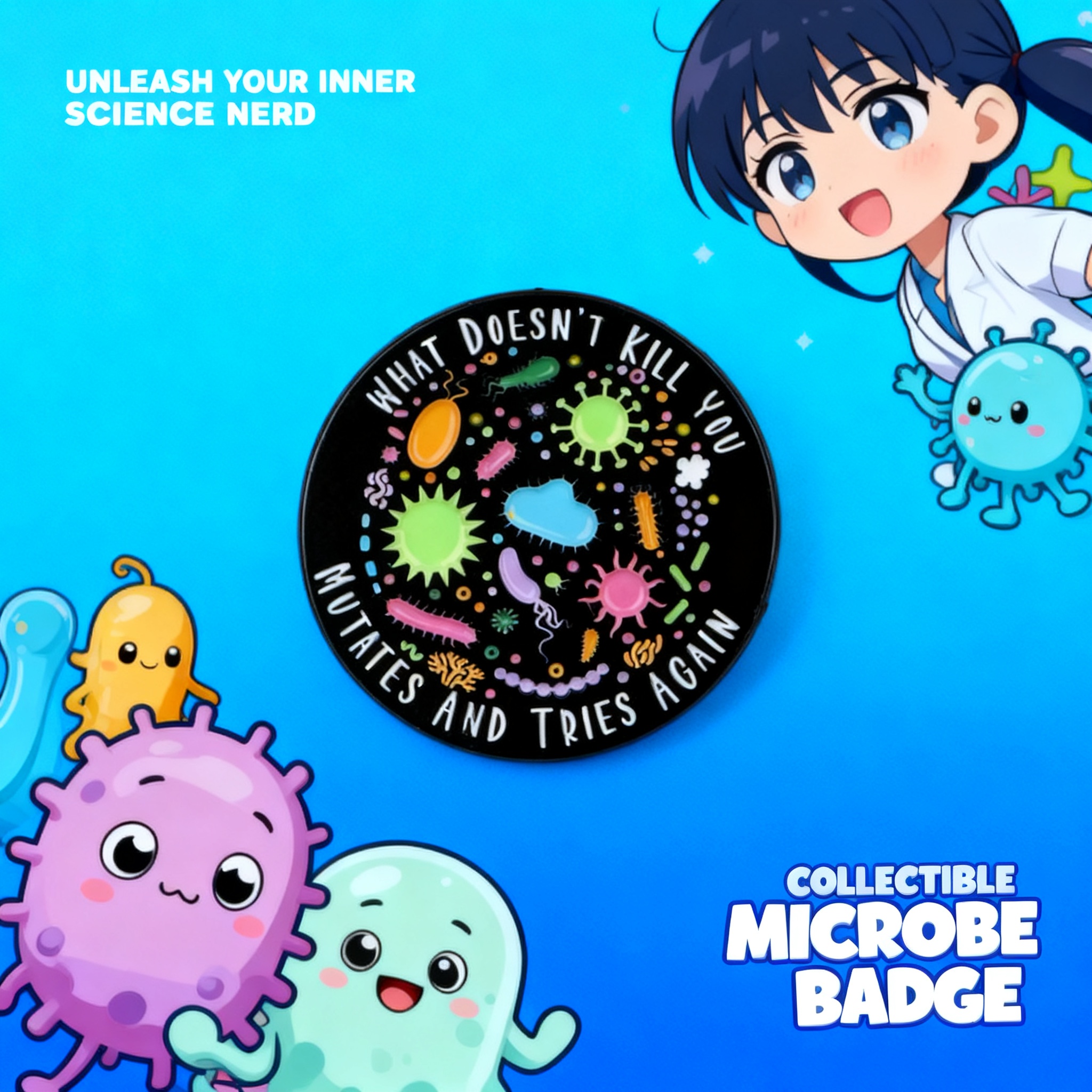Bacterial Enamel Pin Nurse Doc - đánh giá và giá Science Toys
